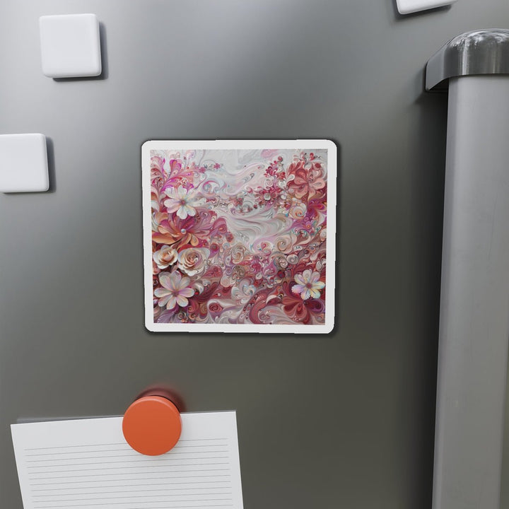 Floral Swirl Symphony - Die-cut Magnet - Home Decor - g(0D·IO) - 6 × 6" - Die-Cut - 1 pc