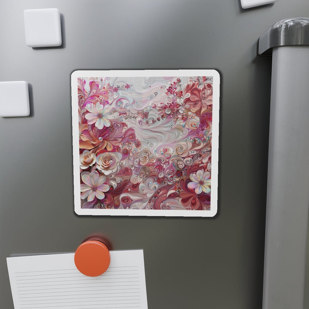 Floral Swirl Symphony - Die-cut Magnet - Home Decor - g(0D·IO) - 6 × 6" - Die-Cut - 1 pc