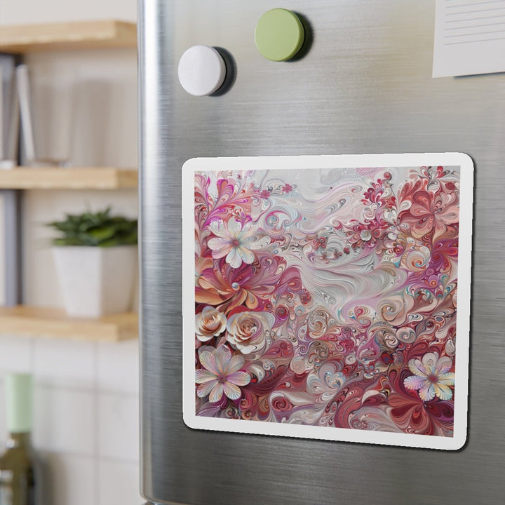 Floral Swirl Symphony - Die-cut Magnet - Home Decor - g(0D·IO) - 6 × 6" - Die-Cut - 1 pc