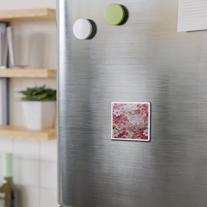 Floral Swirl Symphony - Die-cut Magnet - Home Decor - g(0D·IO) - 6 × 6" - Die-Cut - 1 pc