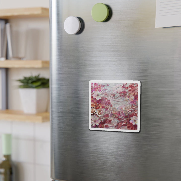 Floral Swirl Symphony - Die-cut Magnet - Home Decor - g(0D·IO) - 6 × 6" - Die-Cut - 1 pc