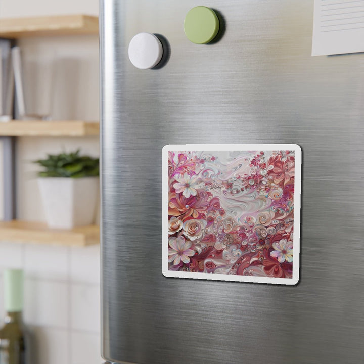 Floral Swirl Symphony - Die-cut Magnet - Home Decor - g(0D·IO) - 6 × 6" - Die-Cut - 1 pc