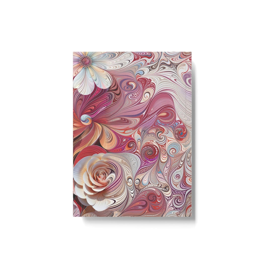 Floral Swirl Symphony - Hard Backed Journal - Paper products - g(0D·IO) - Graph - A5 - White