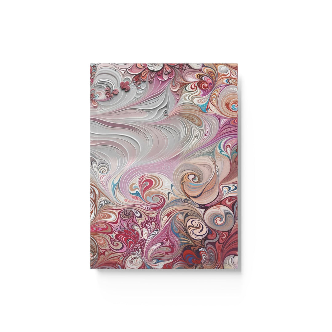 Floral Swirl Symphony - Hard Backed Journal - Paper products - g(0D·IO) - Graph - A5 - White