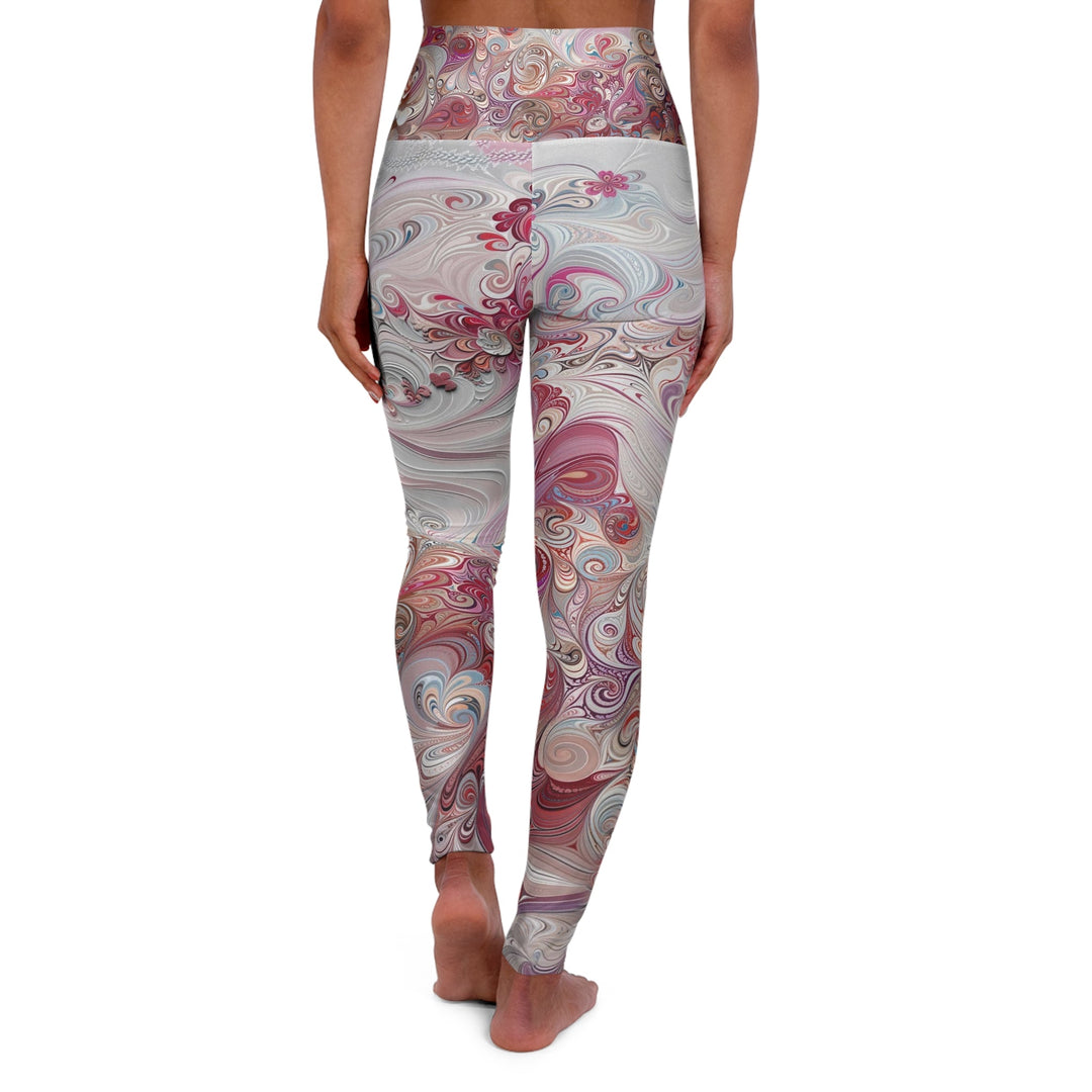 Floral Swirl Symphony - High Waisted AOP Yoga Leggings - All Over Prints - g(0D·IO) - XS - -