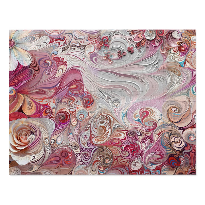 Floral Swirl Symphony - Jigsaw Puzzle (100, 252, 500, 1000 pieces) - Puzzle - g(0D·IO) - 14" × 11" (252 pcs) - -