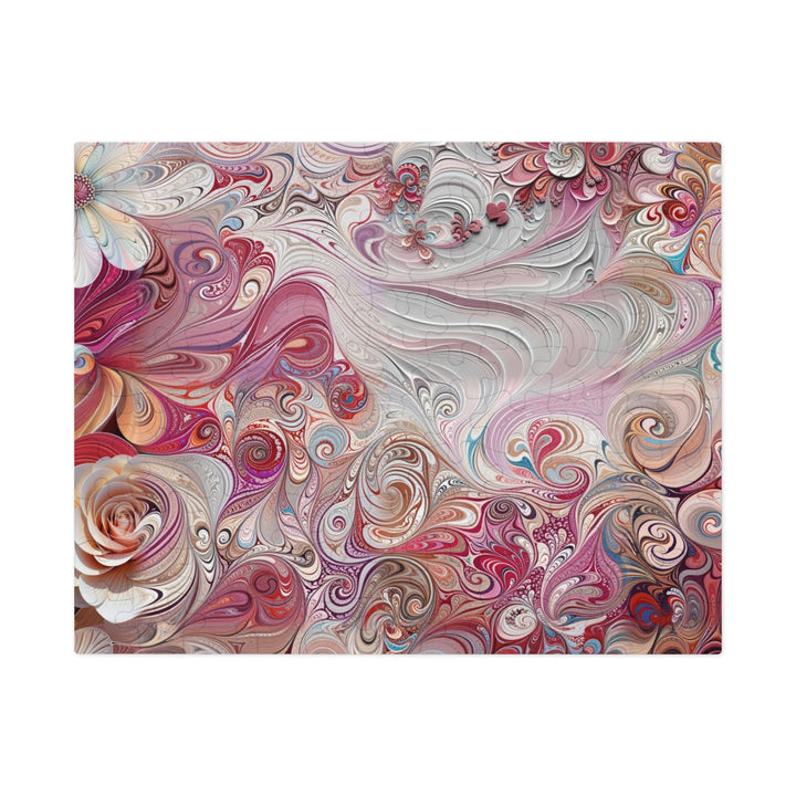 Floral Swirl Symphony - Jigsaw Puzzle (100, 252, 500, 1000 pieces) - Puzzle - g(0D·IO) - 9.6" × 8" (110 pcs) - -