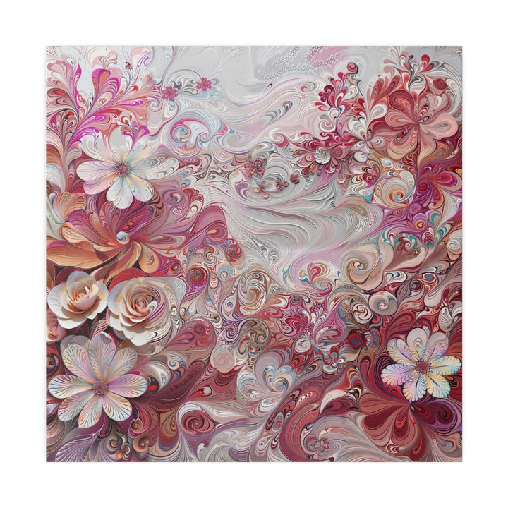 Floral Swirl Symphony - Matte Canvas - Canvas - g(0D·IO) - 32" x 32" (Square) - 0.75'' -