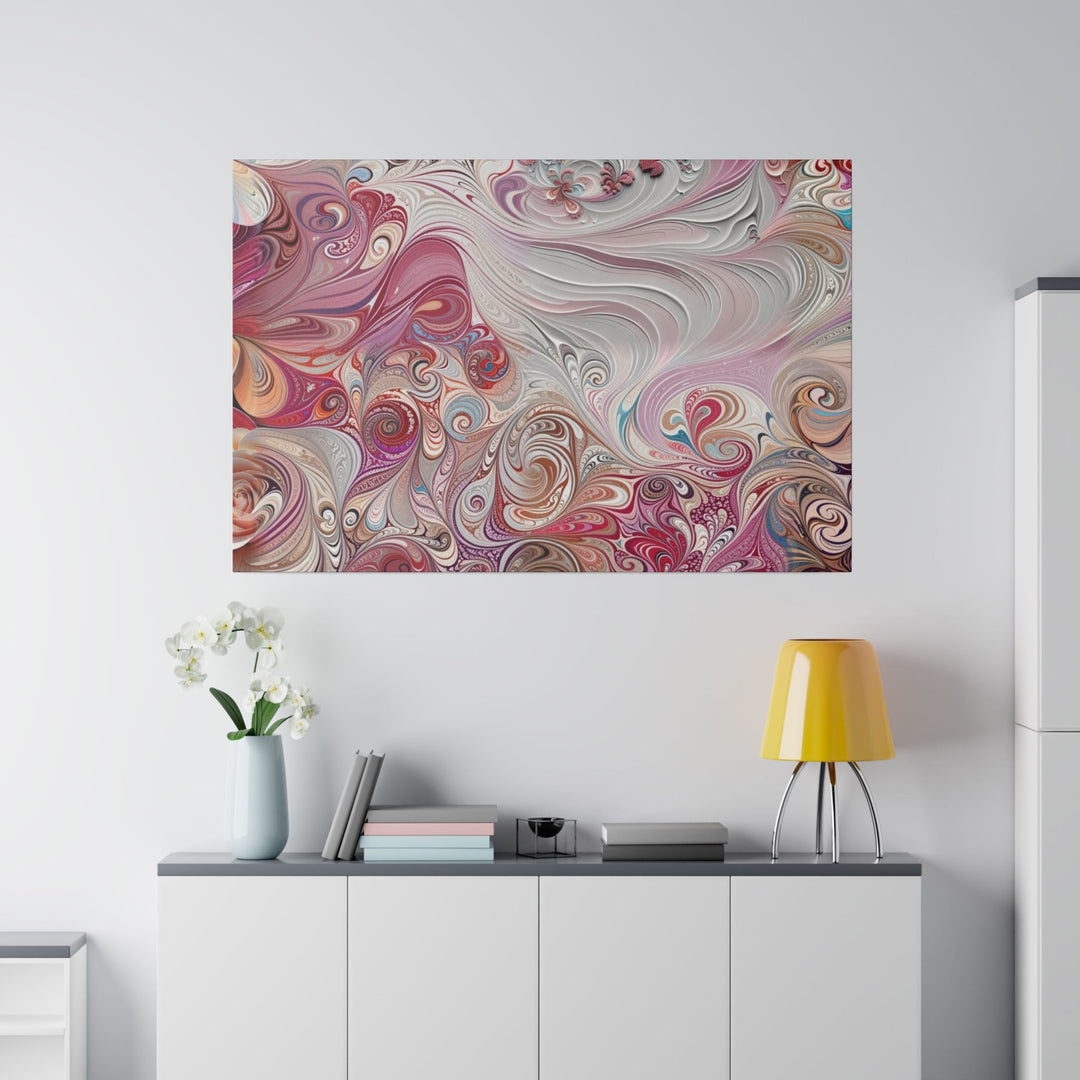 Floral Swirl Symphony - Matte Canvas - Canvas - g(0D·IO) - 32" x 32" (Square) - 0.75'' -