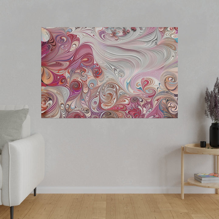 Floral Swirl Symphony - Matte Canvas - Canvas - g(0D·IO) - 32" x 32" (Square) - 0.75'' -