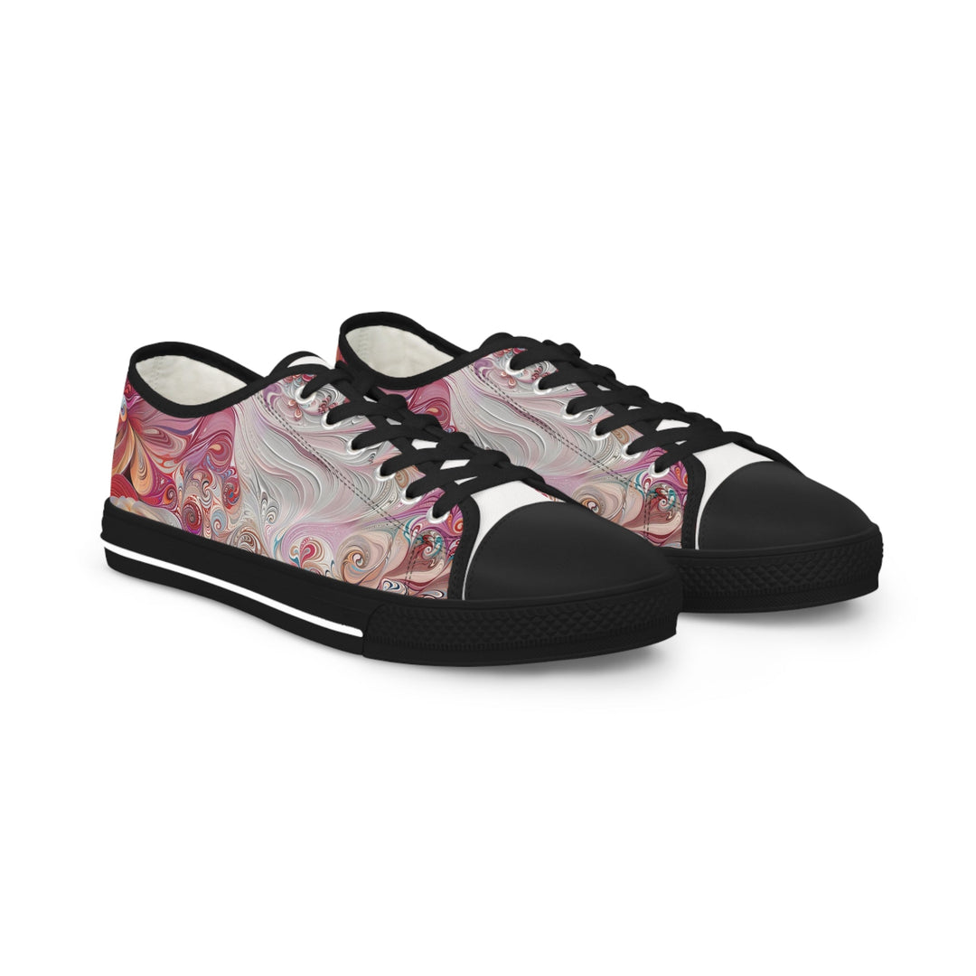 Floral Swirl Symphony - Men's Lowtop Sneakers - Shoes - g(0D·IO) - US 5 - Black sole -