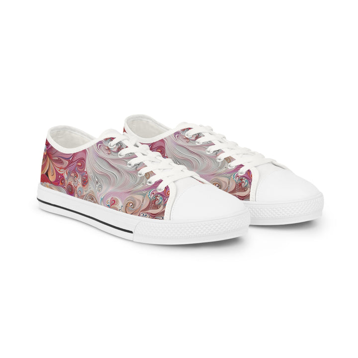 Floral Swirl Symphony - Men's Lowtop Sneakers - Shoes - g(0D·IO) - US 5 - White sole -