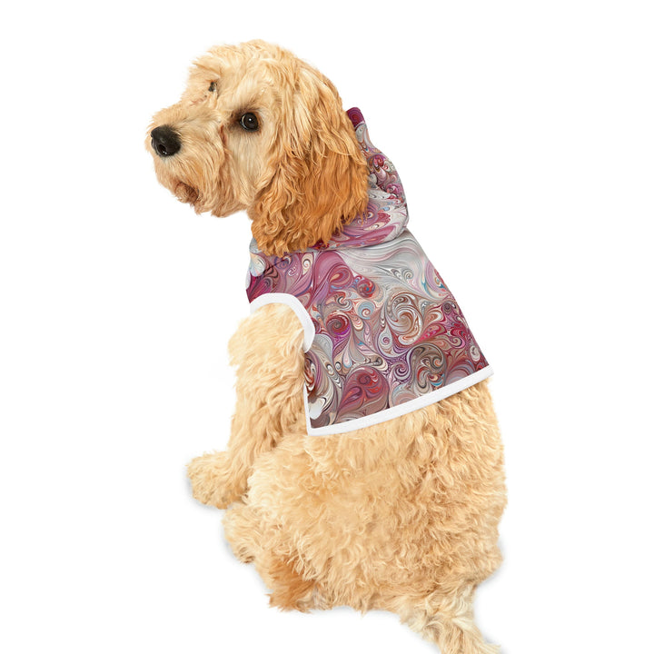 Floral Swirl Symphony - Pet Hoodie - Pets - g(0D·IO) - XXS - Black Rib -