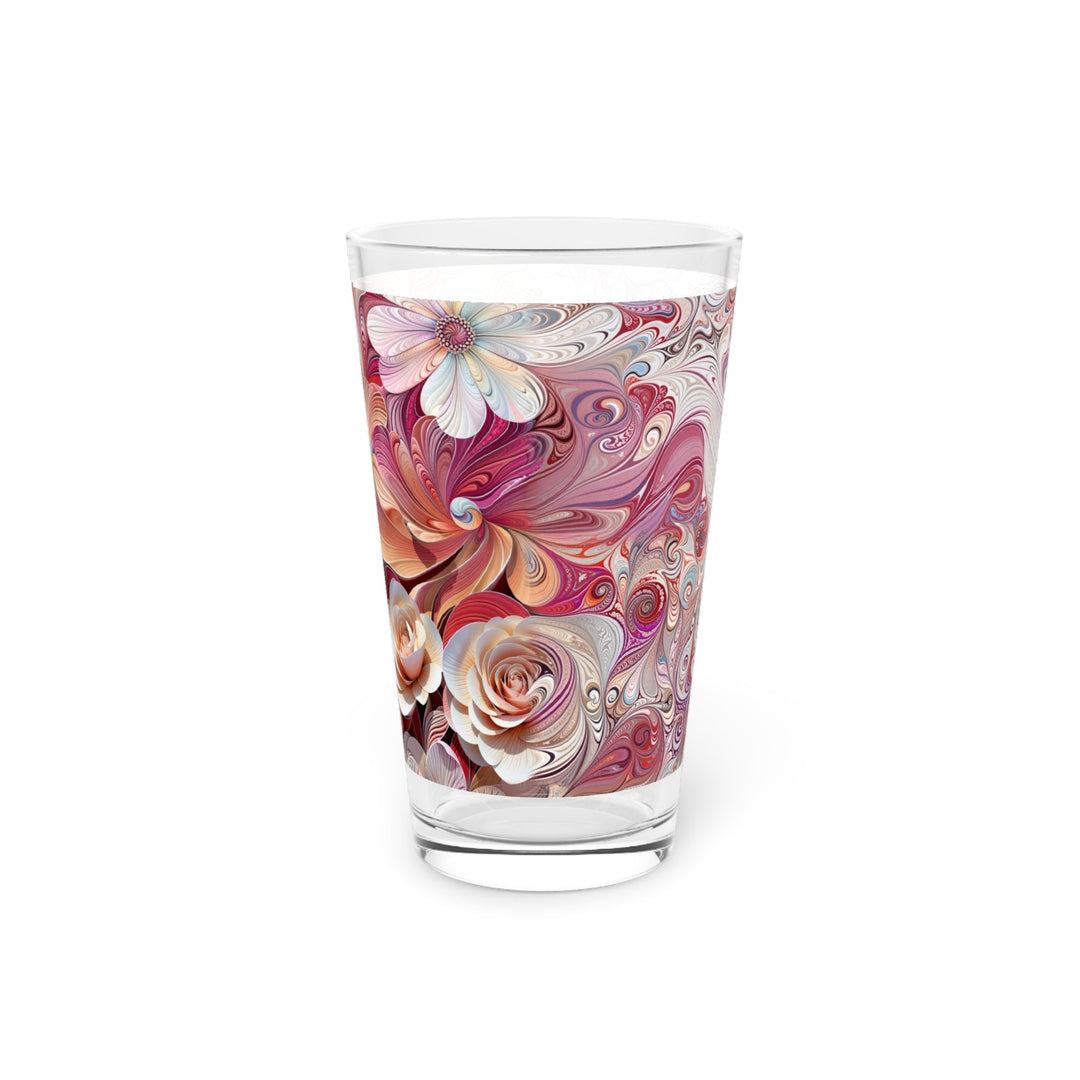 Floral Swirl Symphony - Pint Glass - Mug - g(0D·IO) - 16oz - -