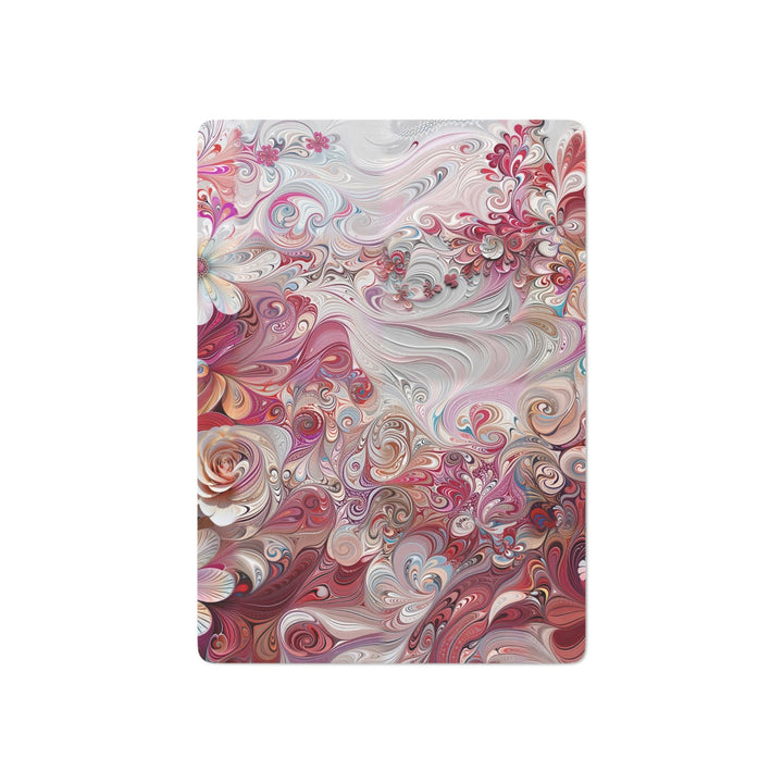 Floral Swirl Symphony - Poker Cards - Paper products - g(0D·IO) - 2.47" x 3.47" - White - Semi Glossy