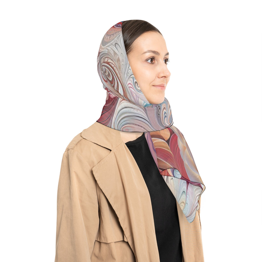 Floral Swirl Symphony - Poly Scarf - Accessories - g(0D·IO) - Poly chiffon - 50" × 50" -