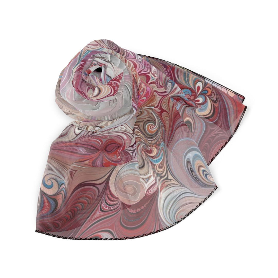 Floral Swirl Symphony - Poly Scarf - Accessories - g(0D·IO) - Poly chiffon - 50" × 50" -