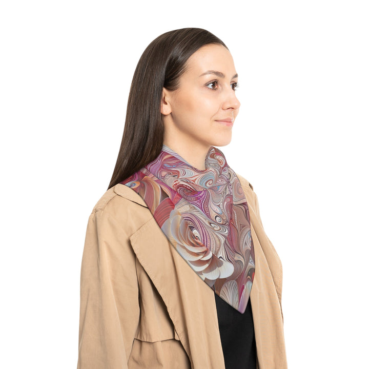 Floral Swirl Symphony - Poly Scarf - Accessories - g(0D·IO) - Poly chiffon - 50" × 50" -