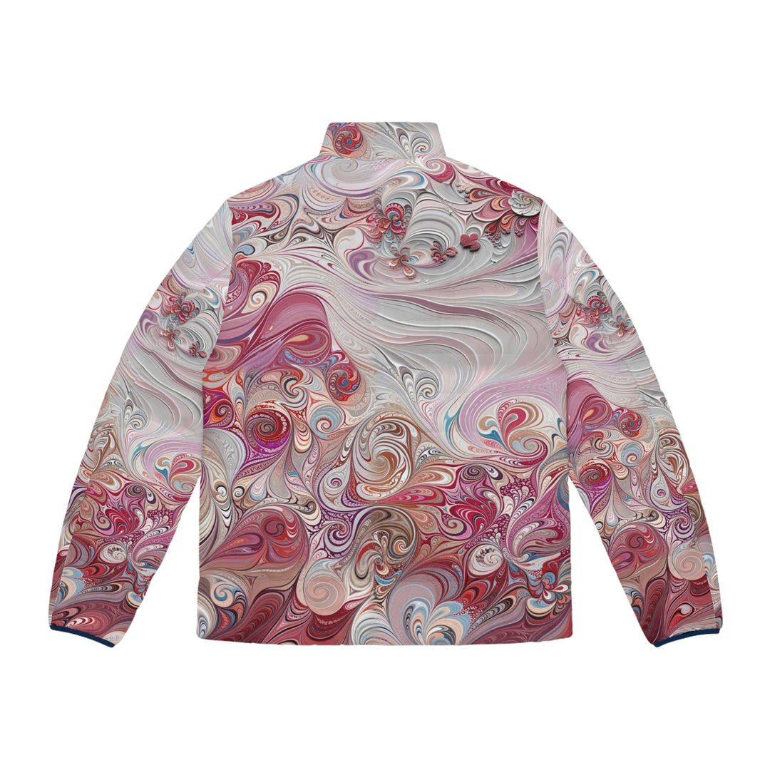 Floral Swirl Symphony - Puffer Jacket - All Over Prints - g(0D·IO) - S - Black zipper -