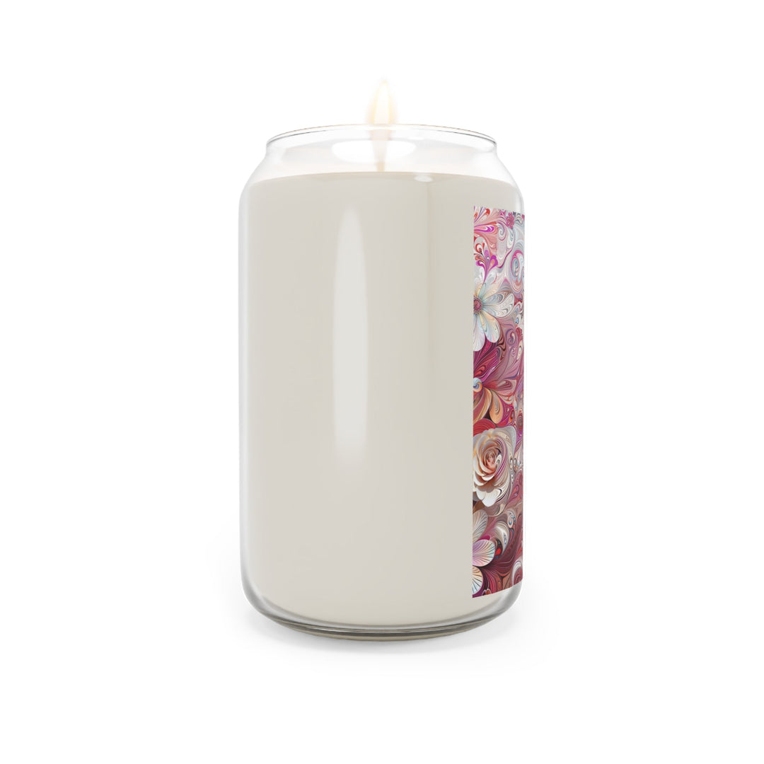 Floral Swirl Symphony - Scented Candle - Home Decor - g(0D·IO) - Vanilla Bean - 13.75oz -