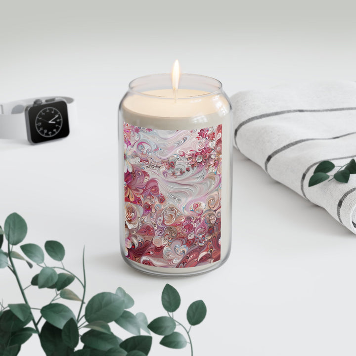 Floral Swirl Symphony - Scented Candle - Home Decor - g(0D·IO) - Vanilla Bean - 13.75oz -