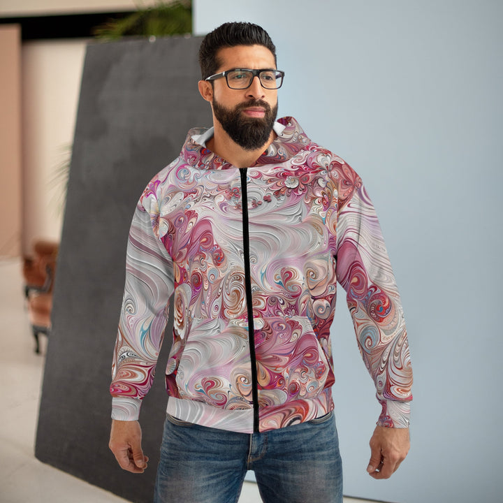 Floral Swirl Symphony - Unisex Zip Hoodie - All Over Prints - g(0D·IO) - XS - -