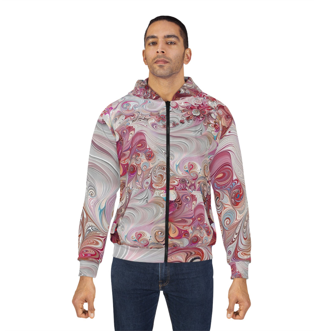 Floral Swirl Symphony - Unisex Zip Hoodie - All Over Prints - g(0D·IO) - XS - -