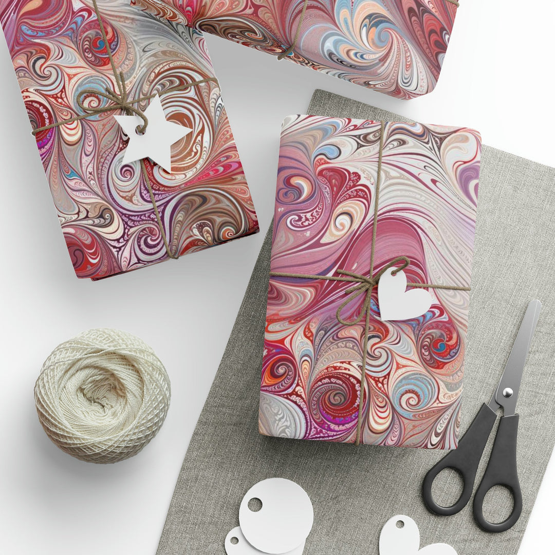 Floral Swirl Symphony - Wrapping Paper - Home Decor - g(0D·IO) - 30'' x 72'' - Matte -