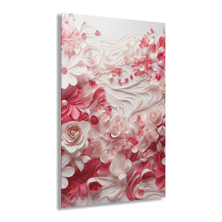 Floral Swirls Abstraction - Acrylic Prints (French Cleat Hanging) - Home Decor - g(0D·IO) - 24" x 36" (Vertical) - 0.25'' -