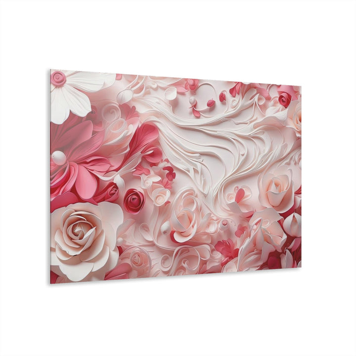 Floral Swirls Abstraction - Acrylic Prints (French Cleat Hanging) - Home Decor - g(0D·IO) - 36" x 24" (Horizontal) - 0.25'' -