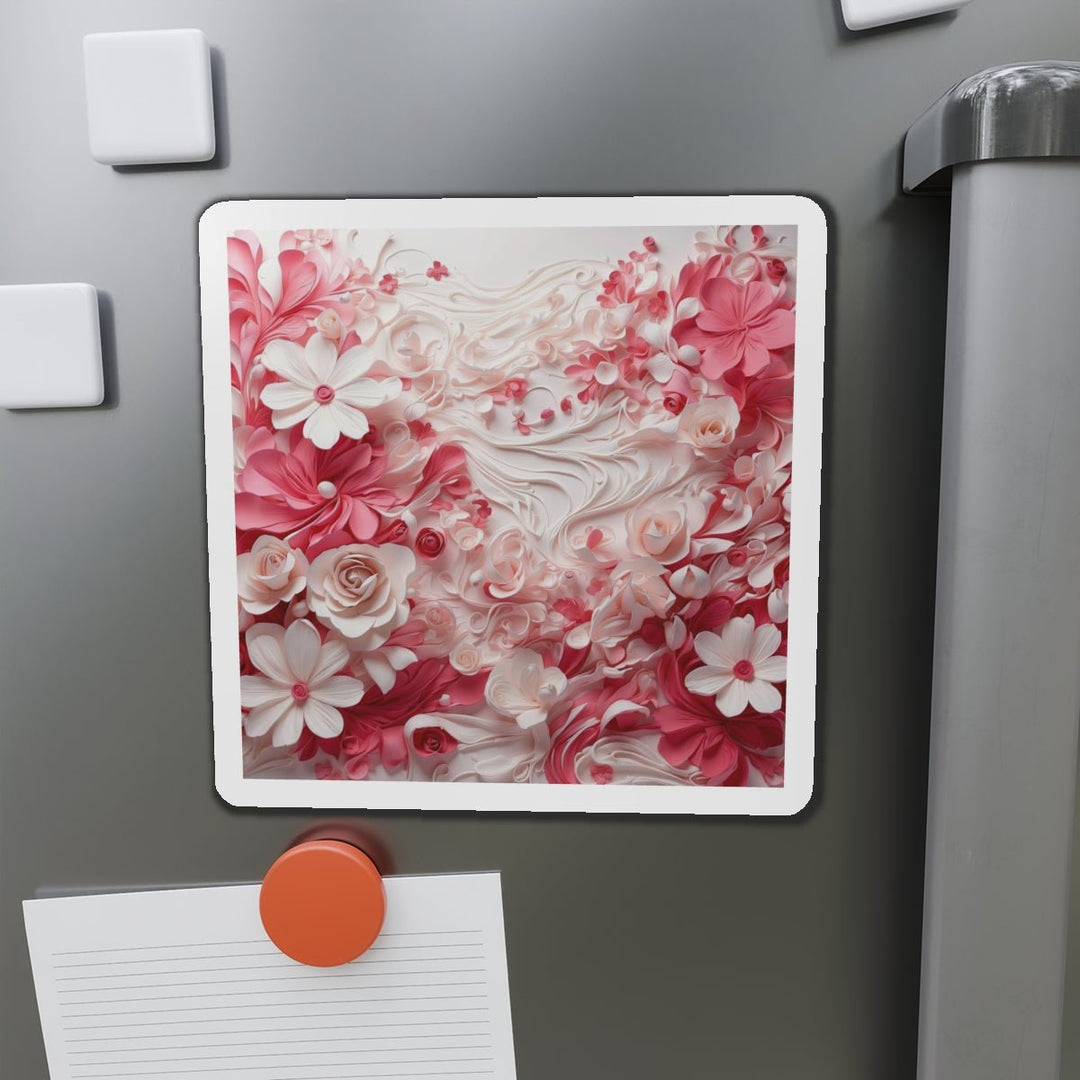 Floral Swirls Abstraction - Die-cut Magnet - Home Decor - g(0D·IO) - 6 × 6" - Die-Cut - 1 pc