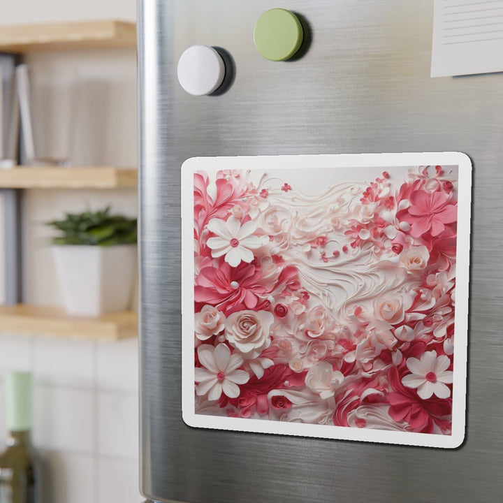 Floral Swirls Abstraction - Die-cut Magnet - Home Decor - g(0D·IO) - 6 × 6" - Die-Cut - 1 pc