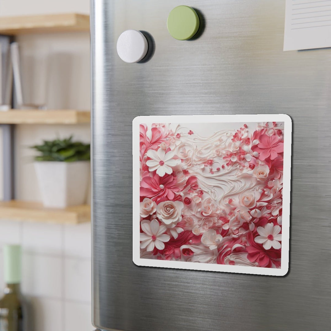 Floral Swirls Abstraction - Die-cut Magnet - Home Decor - g(0D·IO) - 6 × 6" - Die-Cut - 1 pc