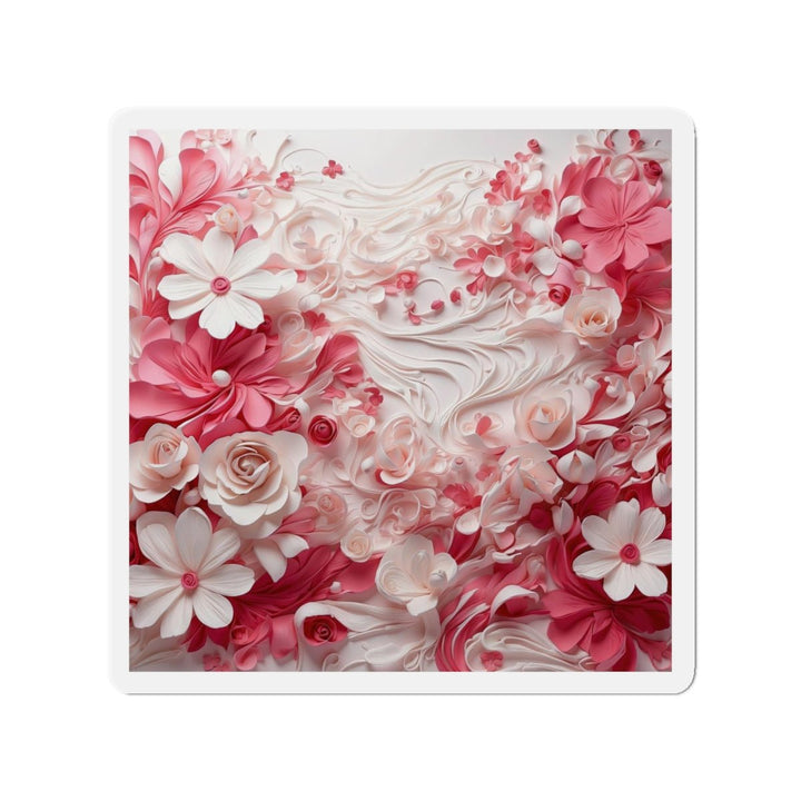 Floral Swirls Abstraction - Die-cut Magnet - Home Decor - g(0D·IO) - 6 × 6" - Die-Cut - 1 pc