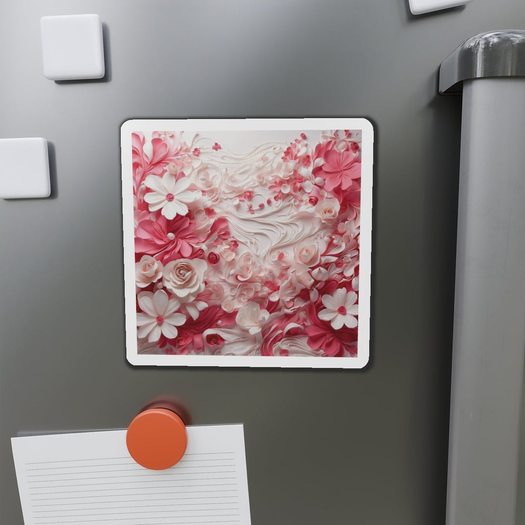 Floral Swirls Abstraction - Die-cut Magnet - Home Decor - g(0D·IO) - 6 × 6" - Die-Cut - 1 pc