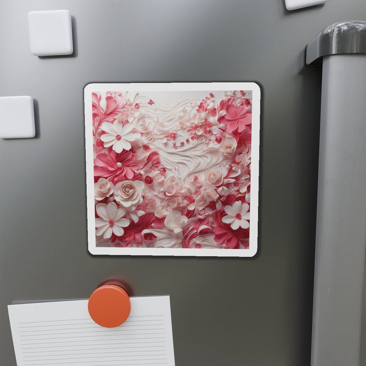 Floral Swirls Abstraction - Die-cut Magnet - Home Decor - g(0D·IO) - 6 × 6" - Die-Cut - 1 pc