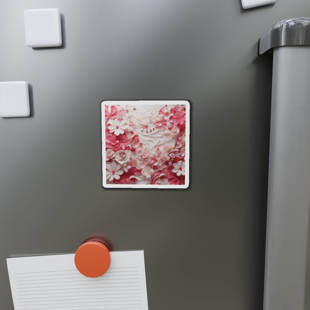 Floral Swirls Abstraction - Die-cut Magnet - Home Decor - g(0D·IO) - 6 × 6" - Die-Cut - 1 pc