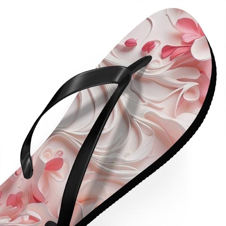 Floral Swirls Abstraction - Flip Flops - Shoes - g(0D·IO) - XL - Black sole -