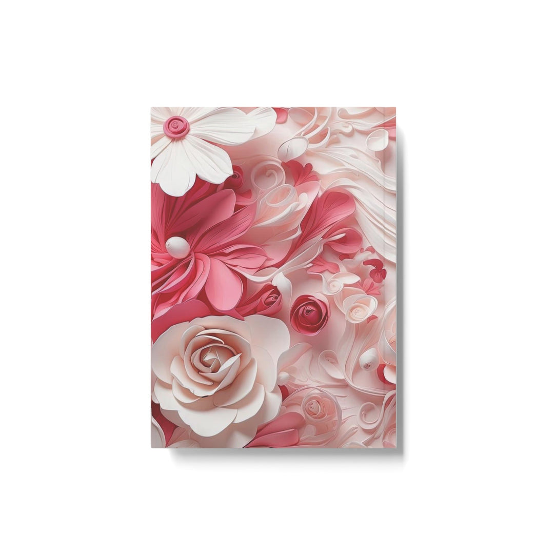 Floral Swirls Abstraction - Hard Backed Journal - Paper products - g(0D·IO) - Graph - A5 - White