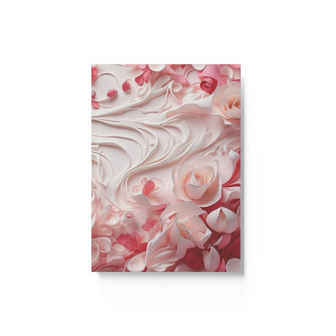 Floral Swirls Abstraction - Hard Backed Journal - Paper products - g(0D·IO) - Graph - A5 - White