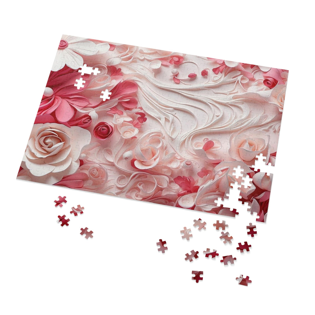 Floral Swirls Abstraction - Jigsaw Puzzle (100, 252, 500, 1000 pieces) - Puzzle - g(0D·IO) - 29.25" × 19.75" (1000 pcs) - -