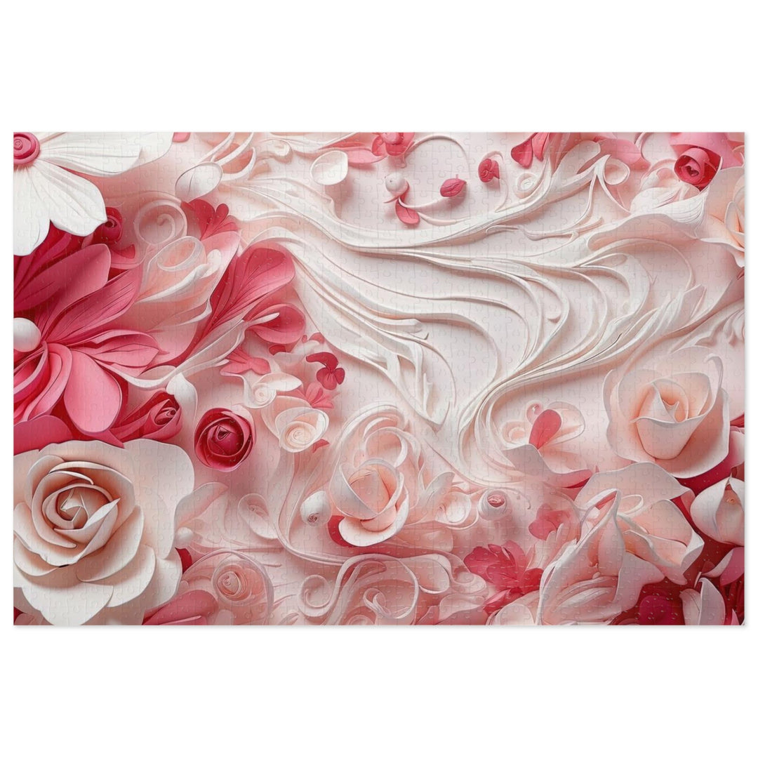 Floral Swirls Abstraction - Jigsaw Puzzle (100, 252, 500, 1000 pieces) - Puzzle - g(0D·IO) - 29.25" × 19.75" (1000 pcs) - -