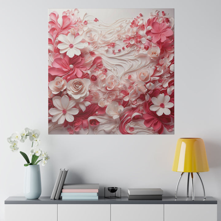 Floral Swirls Abstraction - Matte Canvas - Canvas - g(0D·IO) - 32" x 32" (Square) - 0.75'' -
