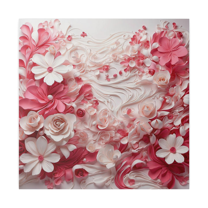 Floral Swirls Abstraction - Matte Canvas - Canvas - g(0D·IO) - 32" x 32" (Square) - 0.75'' -
