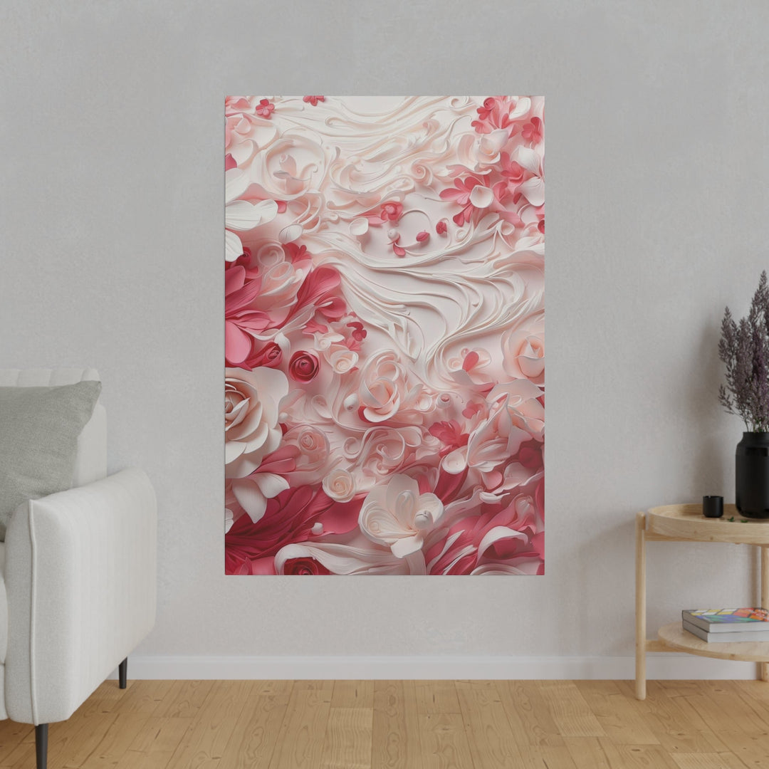 Floral Swirls Abstraction - Matte Canvas - Canvas - g(0D·IO) - 32" x 32" (Square) - 0.75'' -
