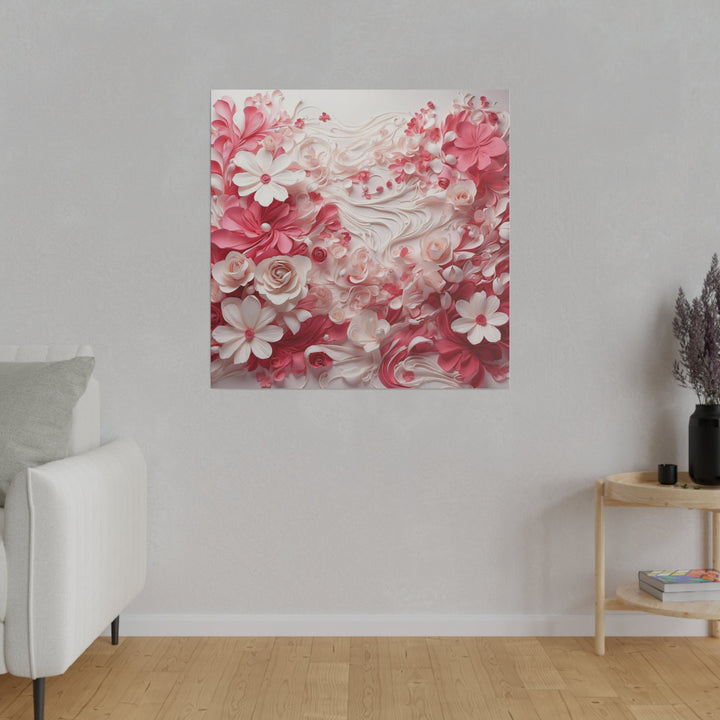 Floral Swirls Abstraction - Matte Canvas - Canvas - g(0D·IO) - 32" x 32" (Square) - 0.75'' -