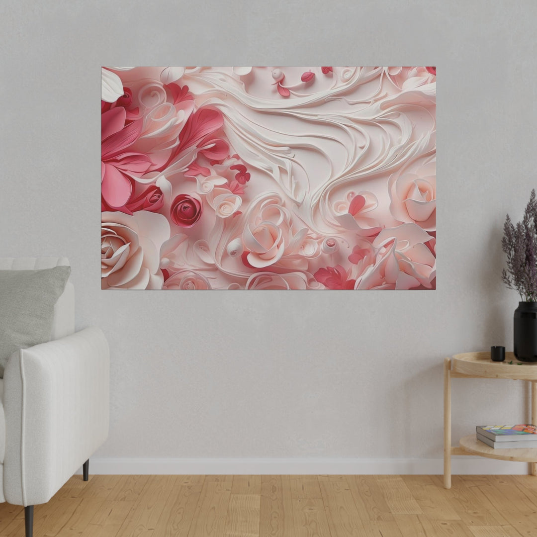 Floral Swirls Abstraction - Matte Canvas - Canvas - g(0D·IO) - 32" x 32" (Square) - 0.75'' -