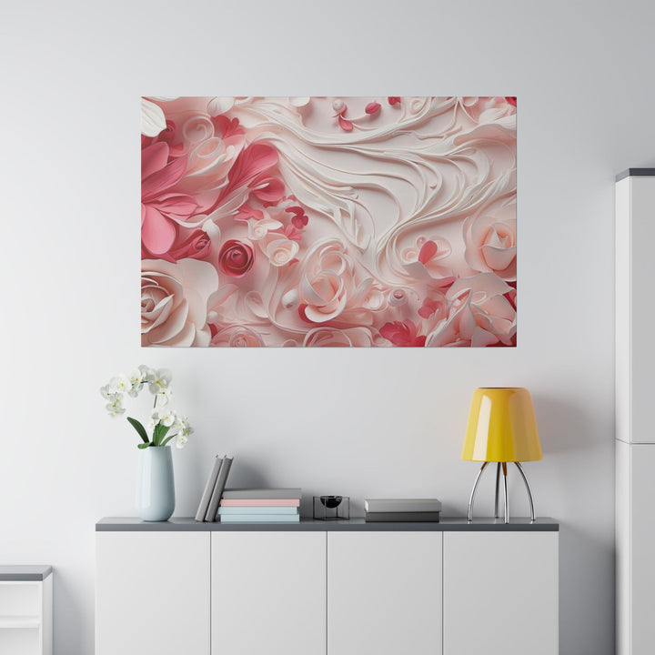 Floral Swirls Abstraction - Matte Canvas - Canvas - g(0D·IO) - 32" x 32" (Square) - 0.75'' -