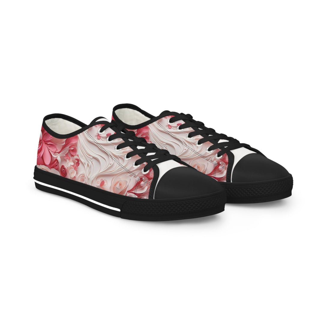 Floral Swirls Abstraction - Men's Lowtop Sneakers - Shoes - g(0D·IO) - US 5 - Black sole -