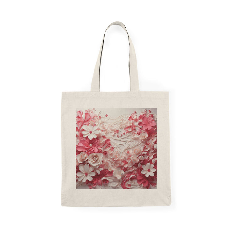 Floral Swirls Abstraction - Natural Tote Bag - Bags - g(0D·IO) - 15" x 16" - Natural -